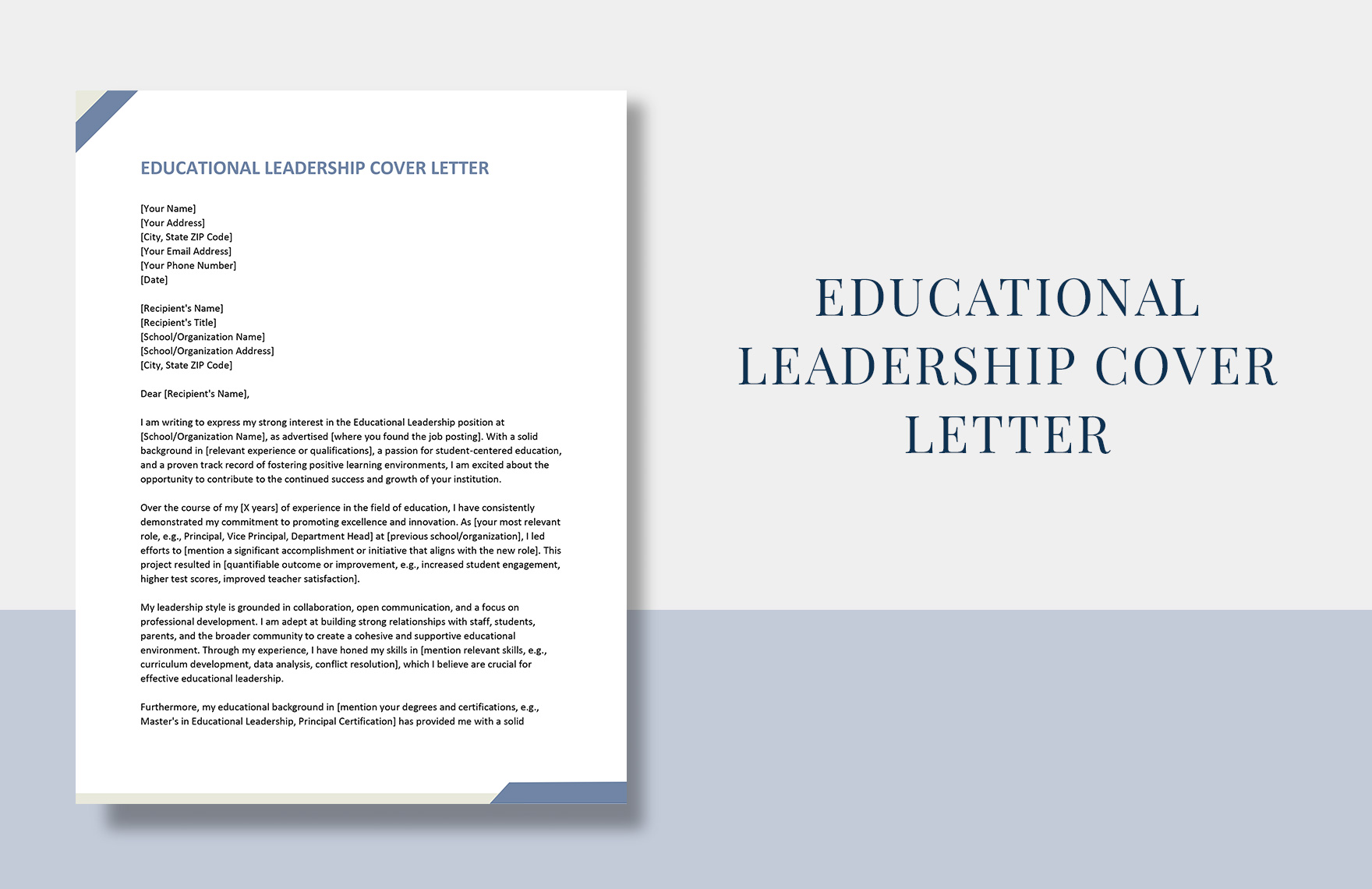 Educational Leadership Cover Letter In Word Google Docs Pages Educational Leadership Cover Letter In Word Google Docs Pages