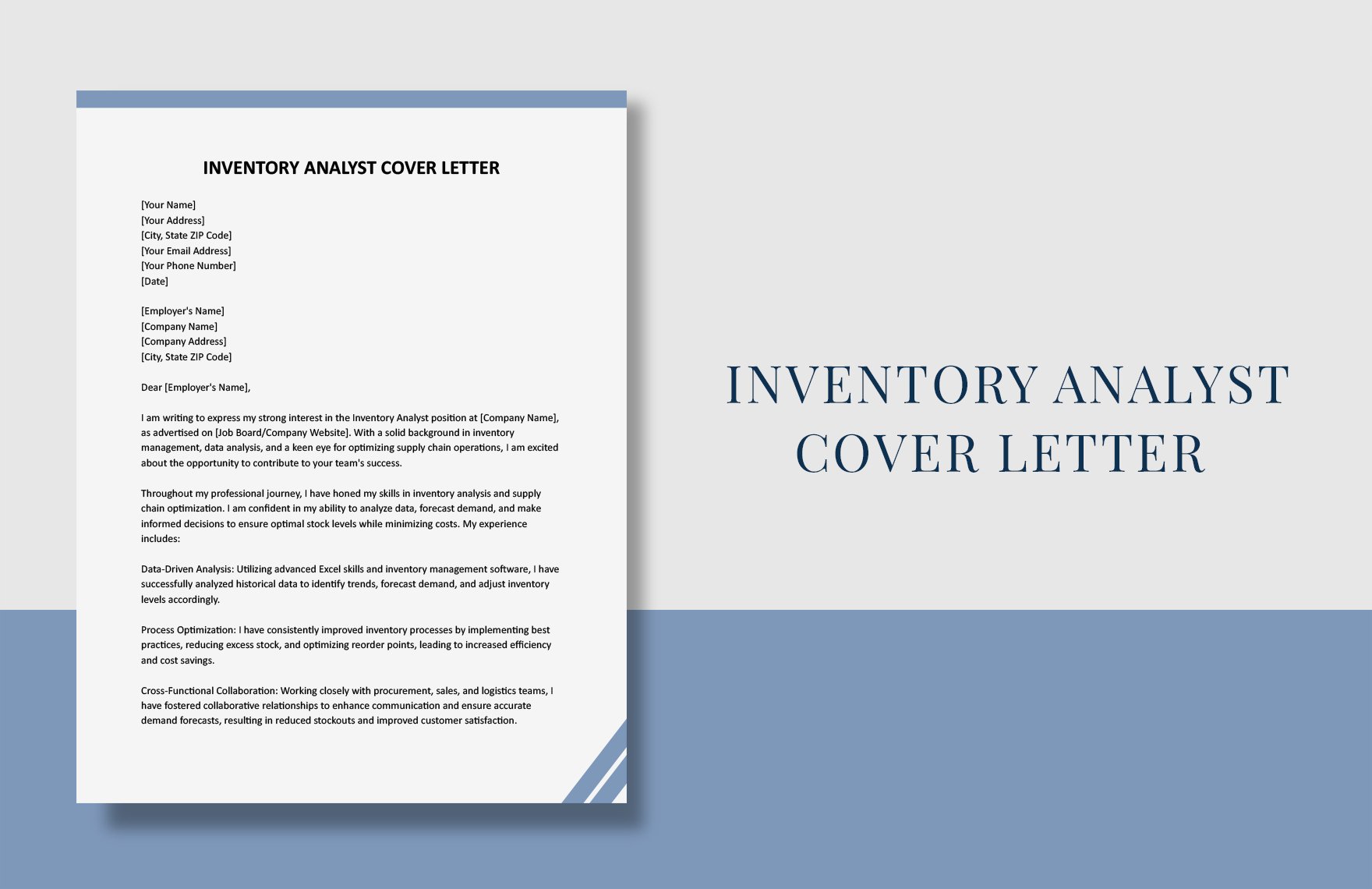 Inventory Analyst Cover Letter