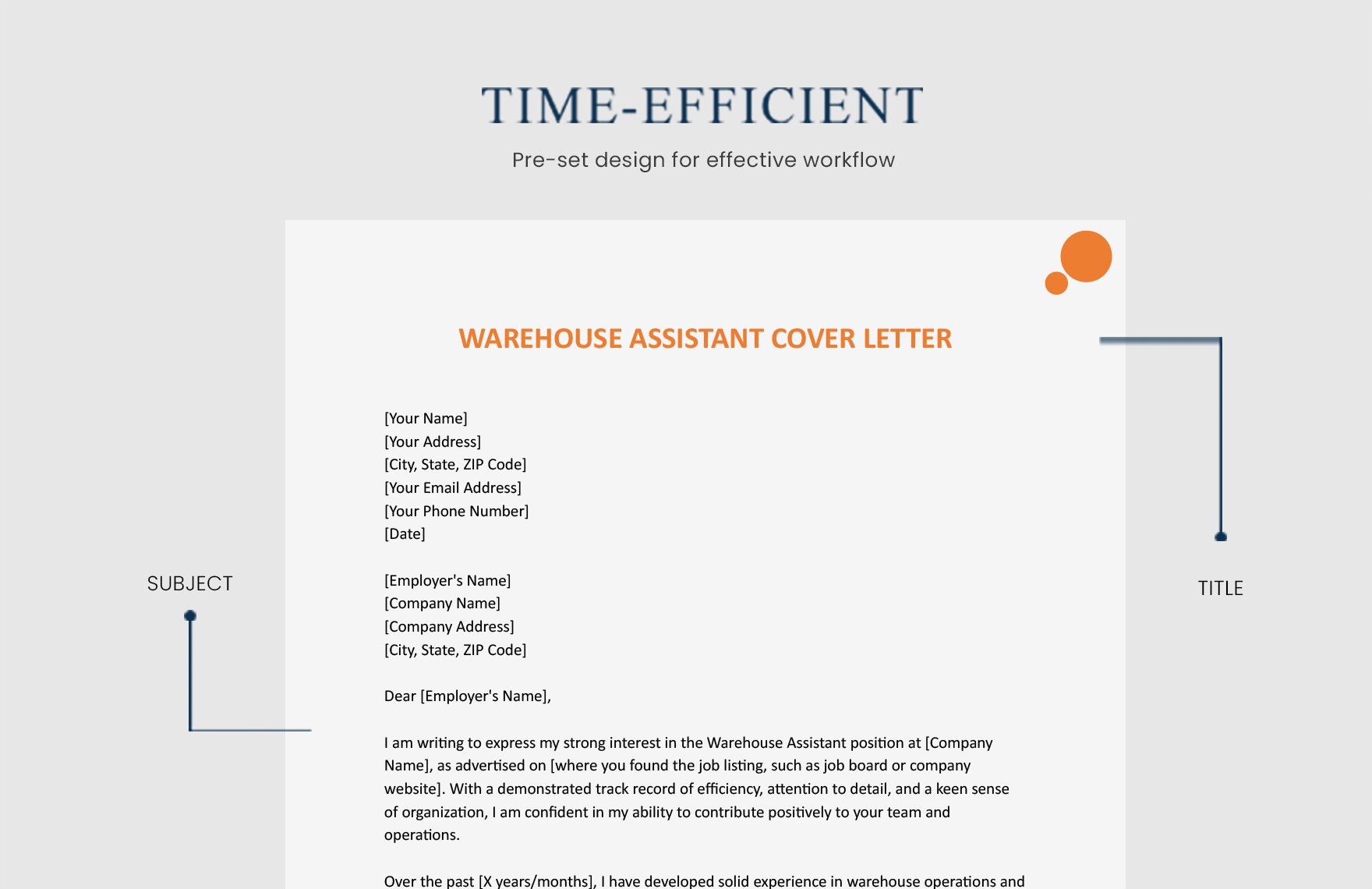 Warehouse Assistant Cover Letter