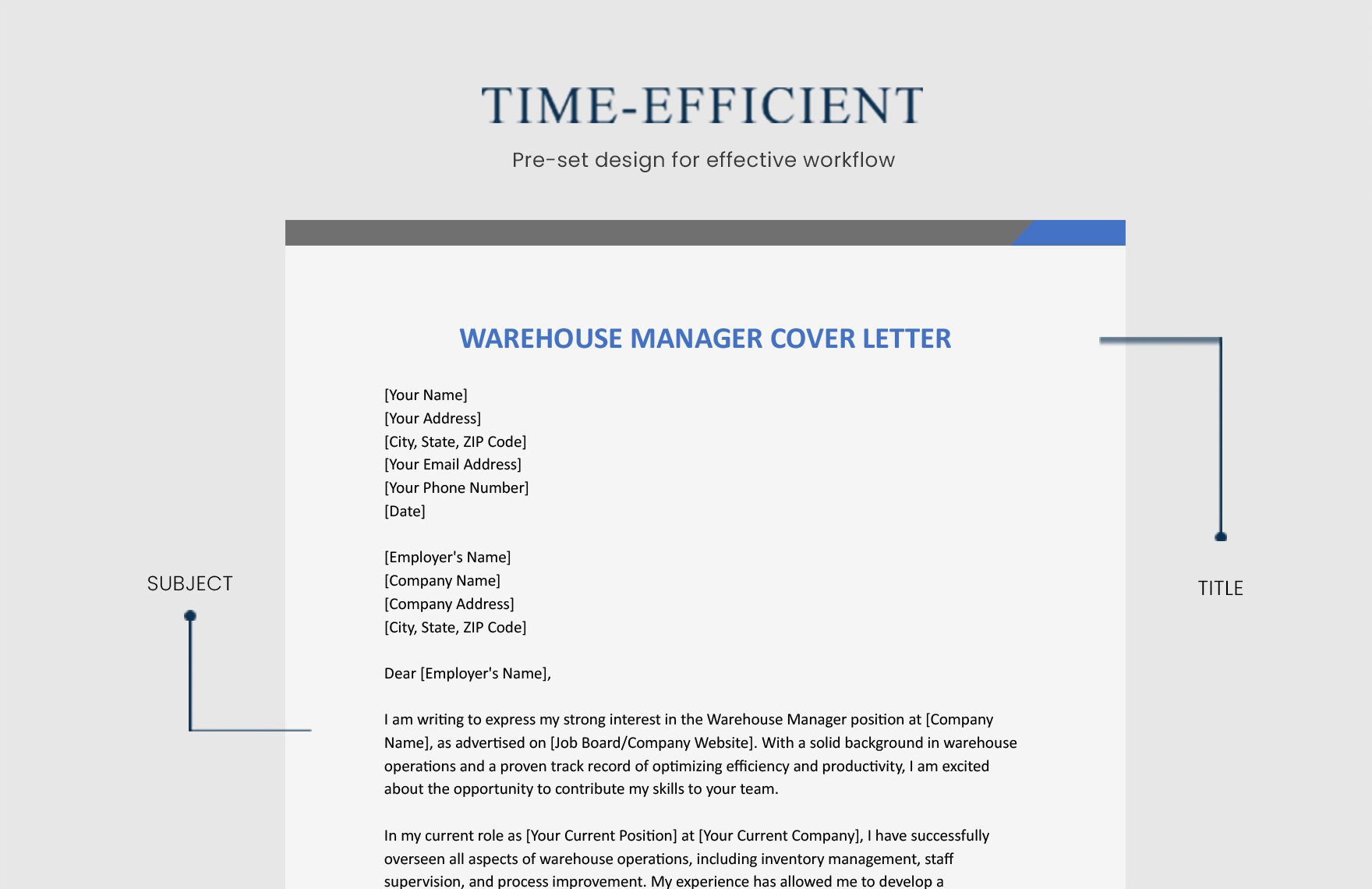 Warehouse Manager Cover Letter