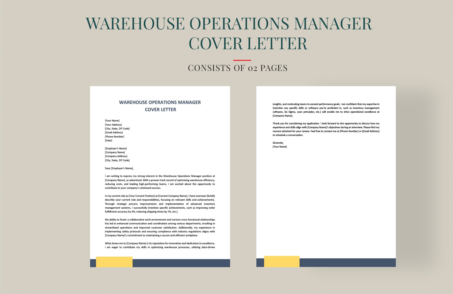 Warehouse Operations Manager Cover Letter