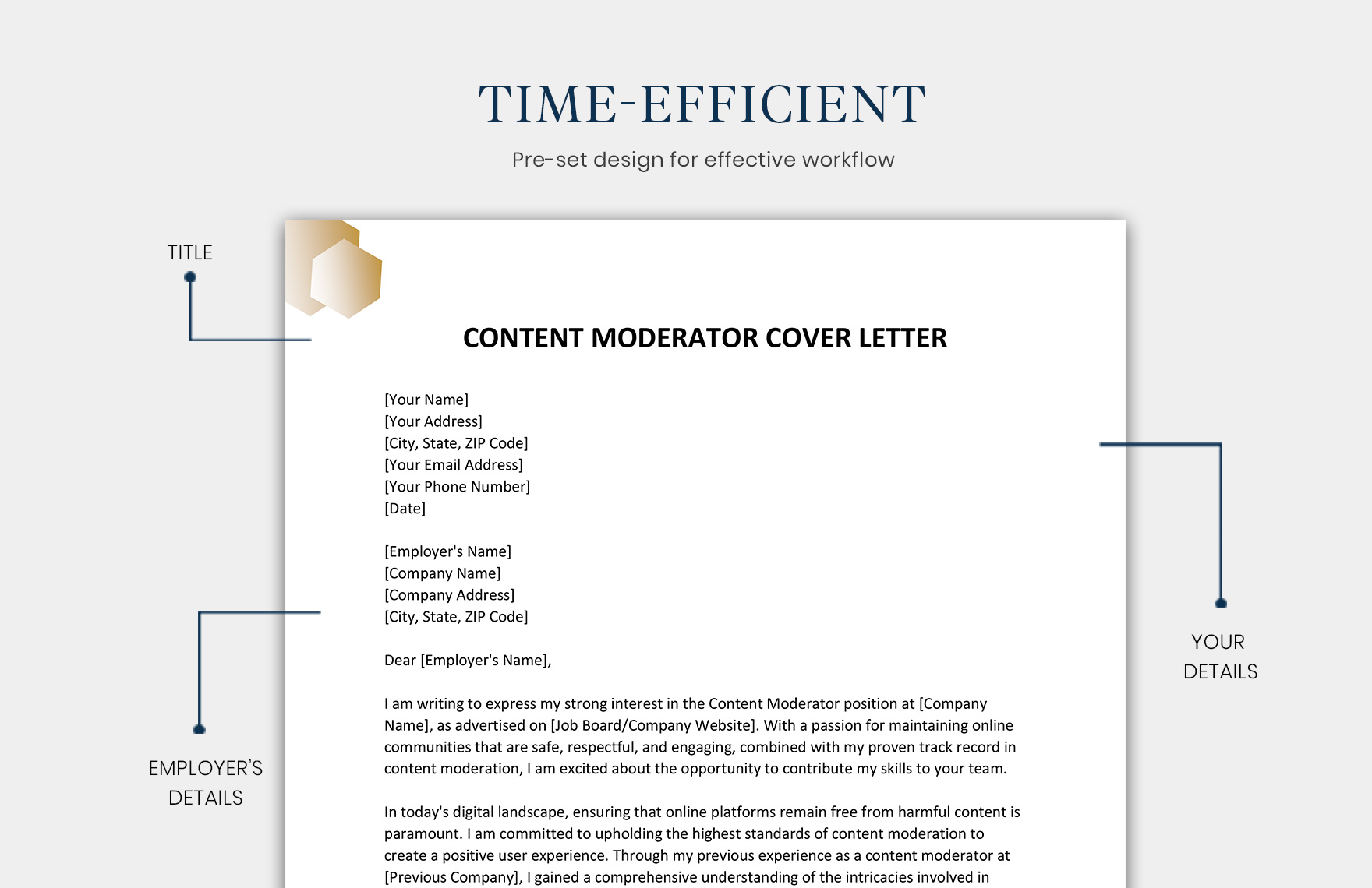 content moderator cover letter no experience