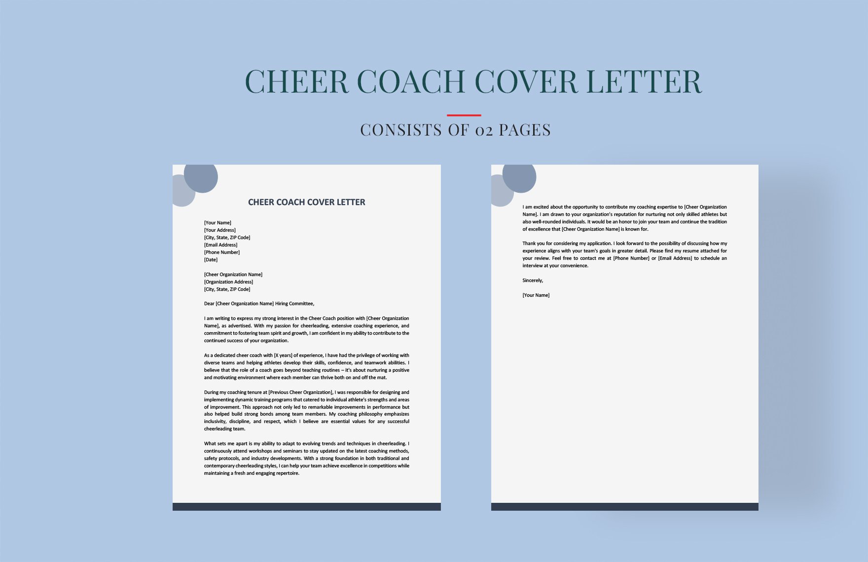Cheer Coach Cover Letter