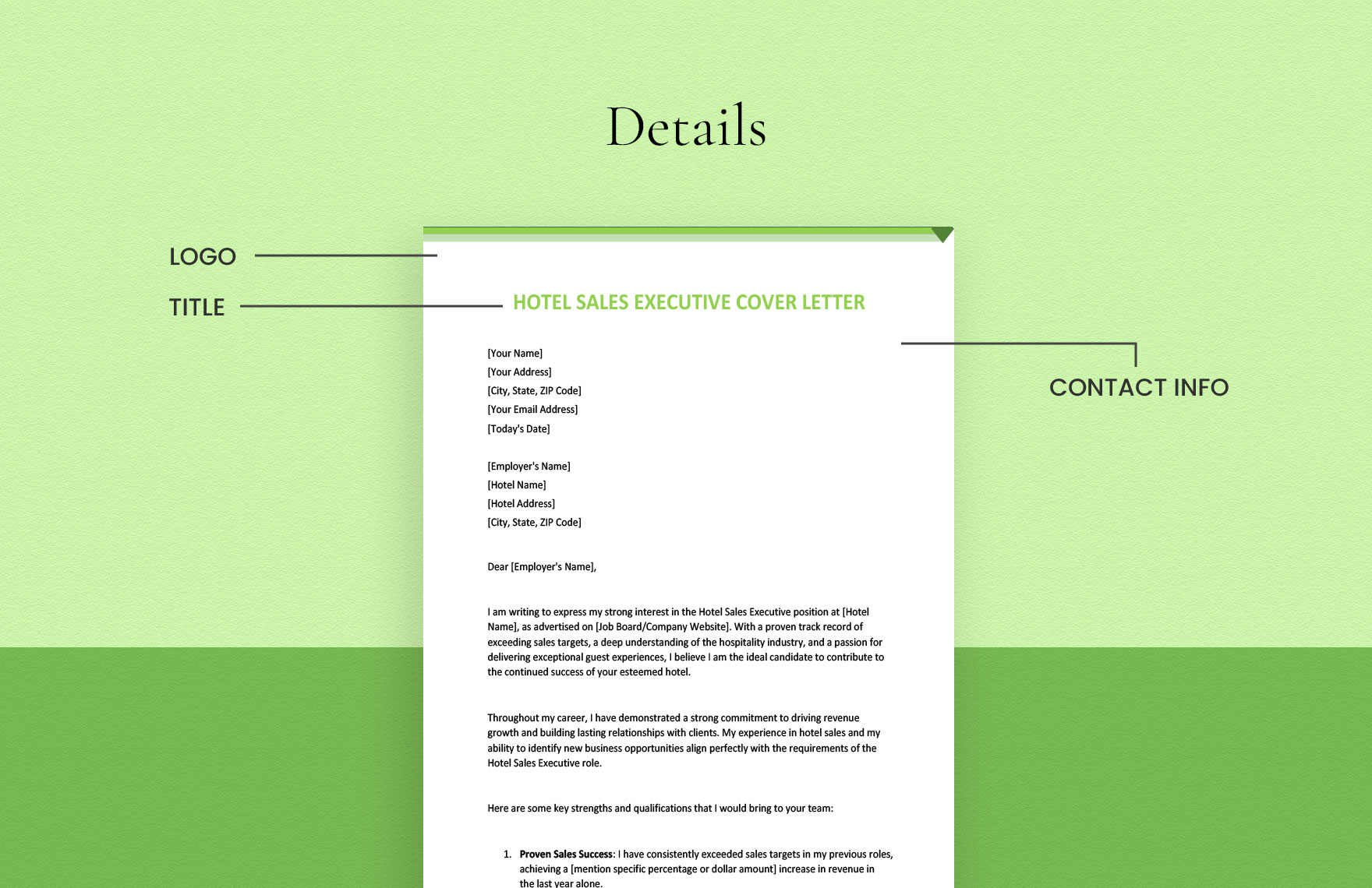 Hotel Sales Executive Cover Letter
