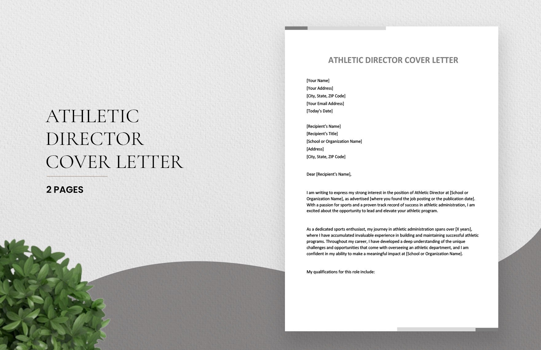 Athletic Director Cover Letter
