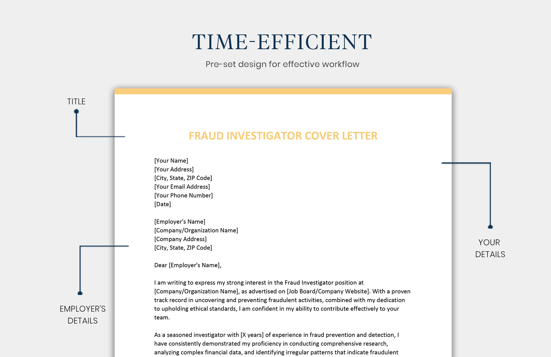Fraud Investigator Cover Letter