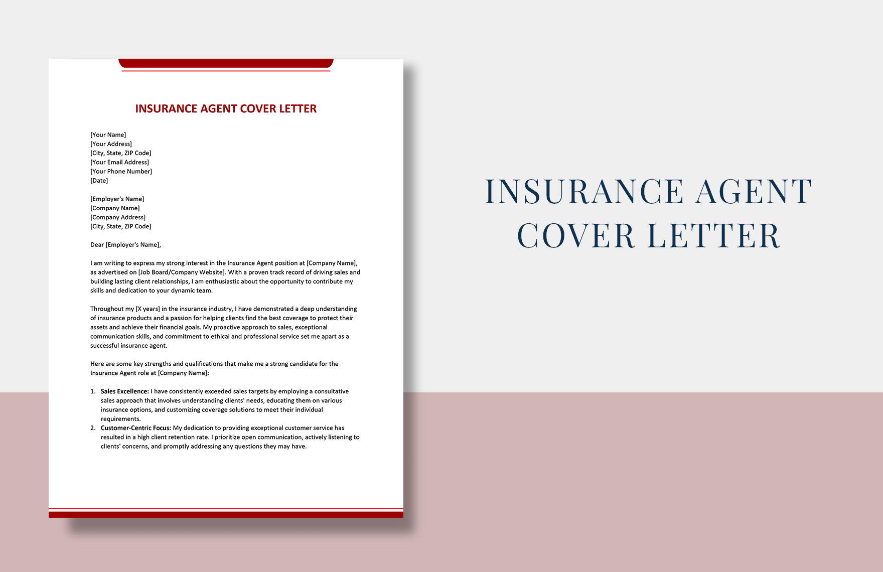 Insurance Agent Cover Letter