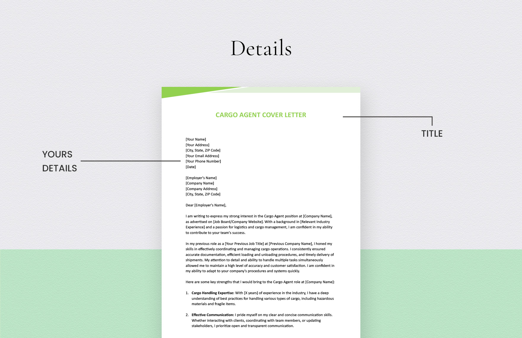 Cargo Agent Cover Letter