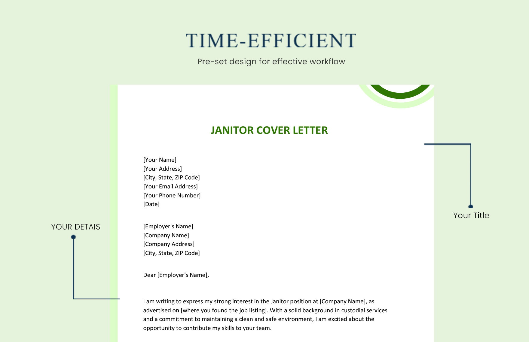 Janitor Cover Letter