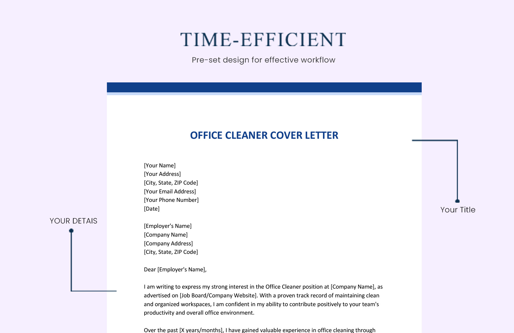 Office Cleaner Cover Letter