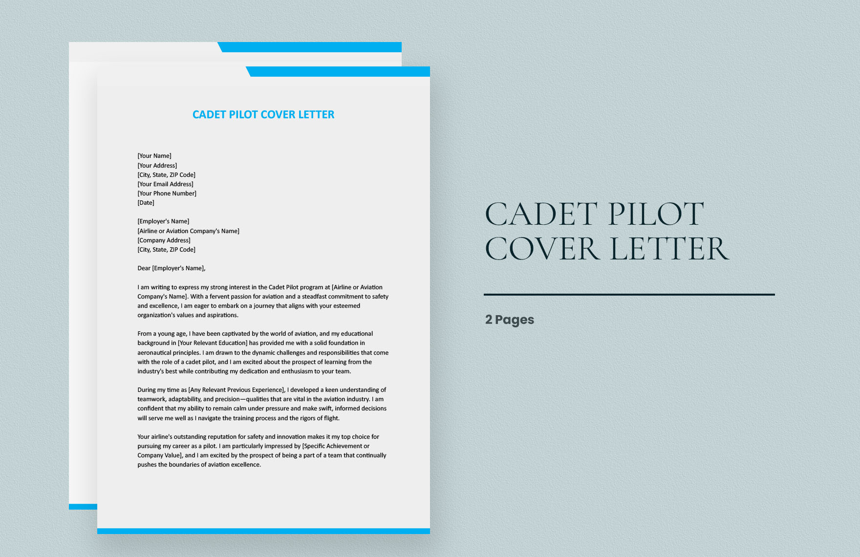 Pilot Cover Letter Format In Word Infoupdate