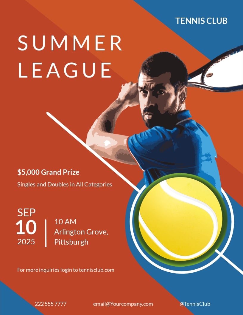 Tennis Flyer Template | Template.net