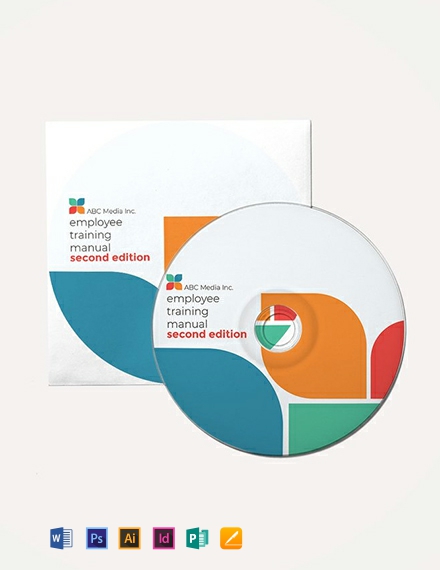 CD Label Template Illustrator InDesign Word Apple Pages PSD