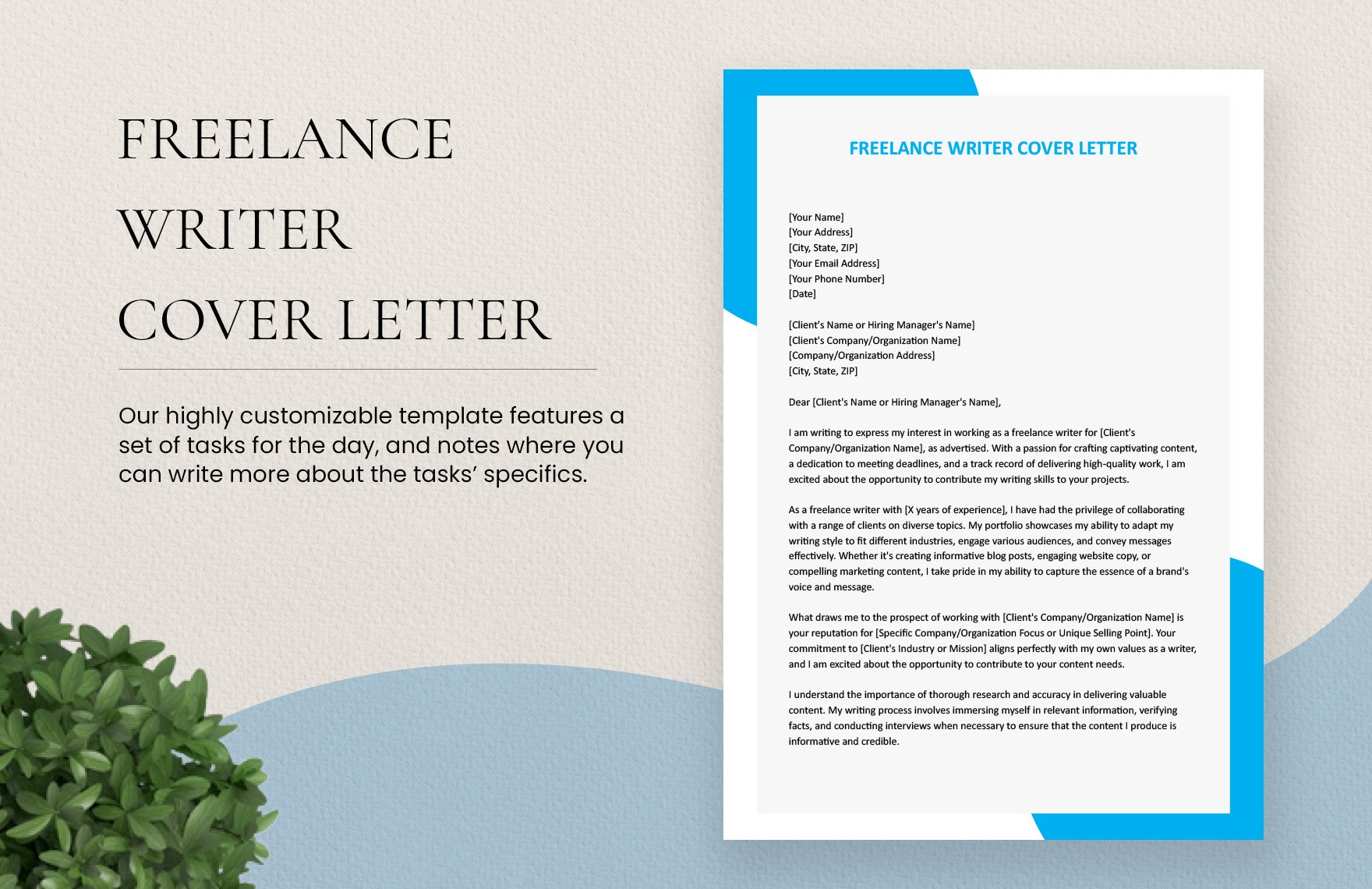 Freelance Writer Cover Letter in Word, Google Docs, Apple Pages