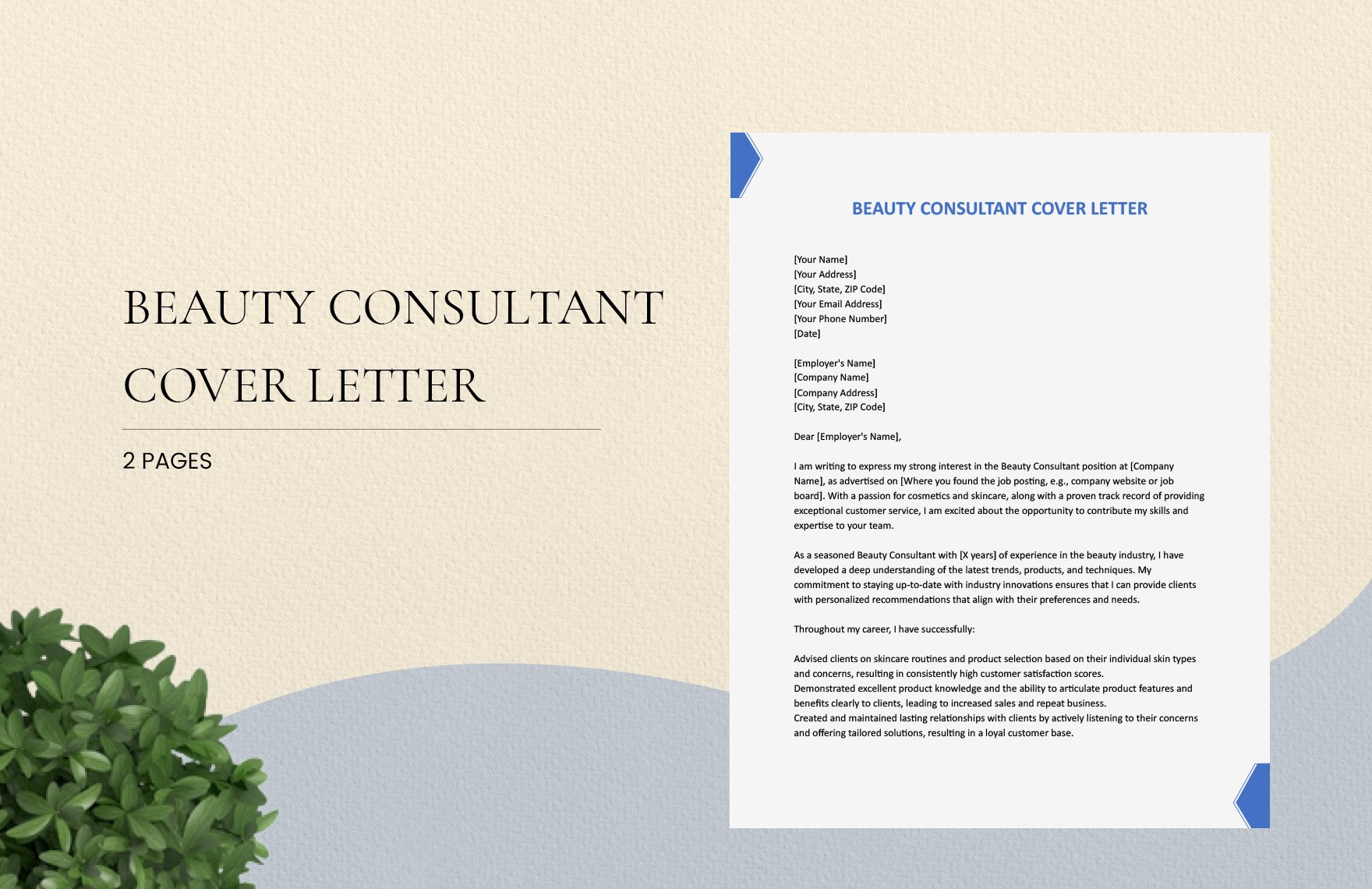 Beauty Consultant Cover Letter