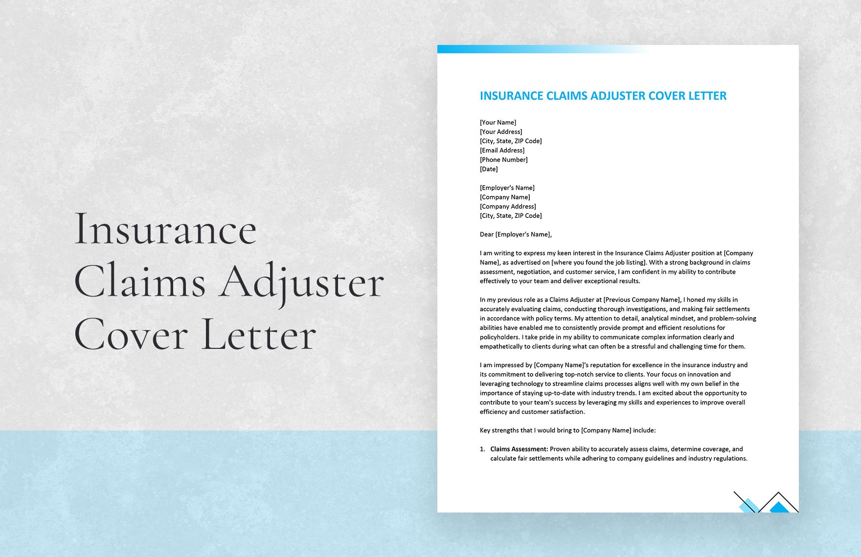 Insurance Claims Adjuster Cover Letter