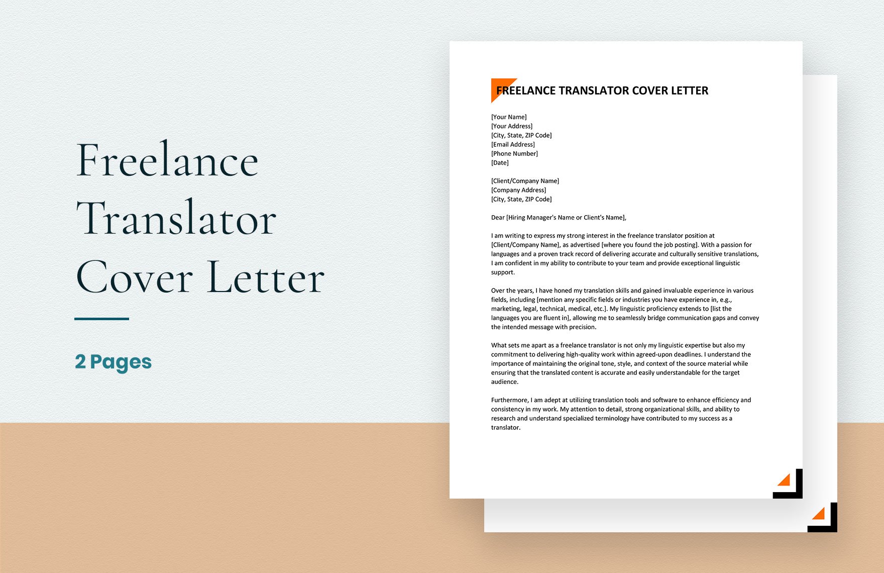 Freelance Translator Cover Letter in Word, Google Docs, Apple Pages