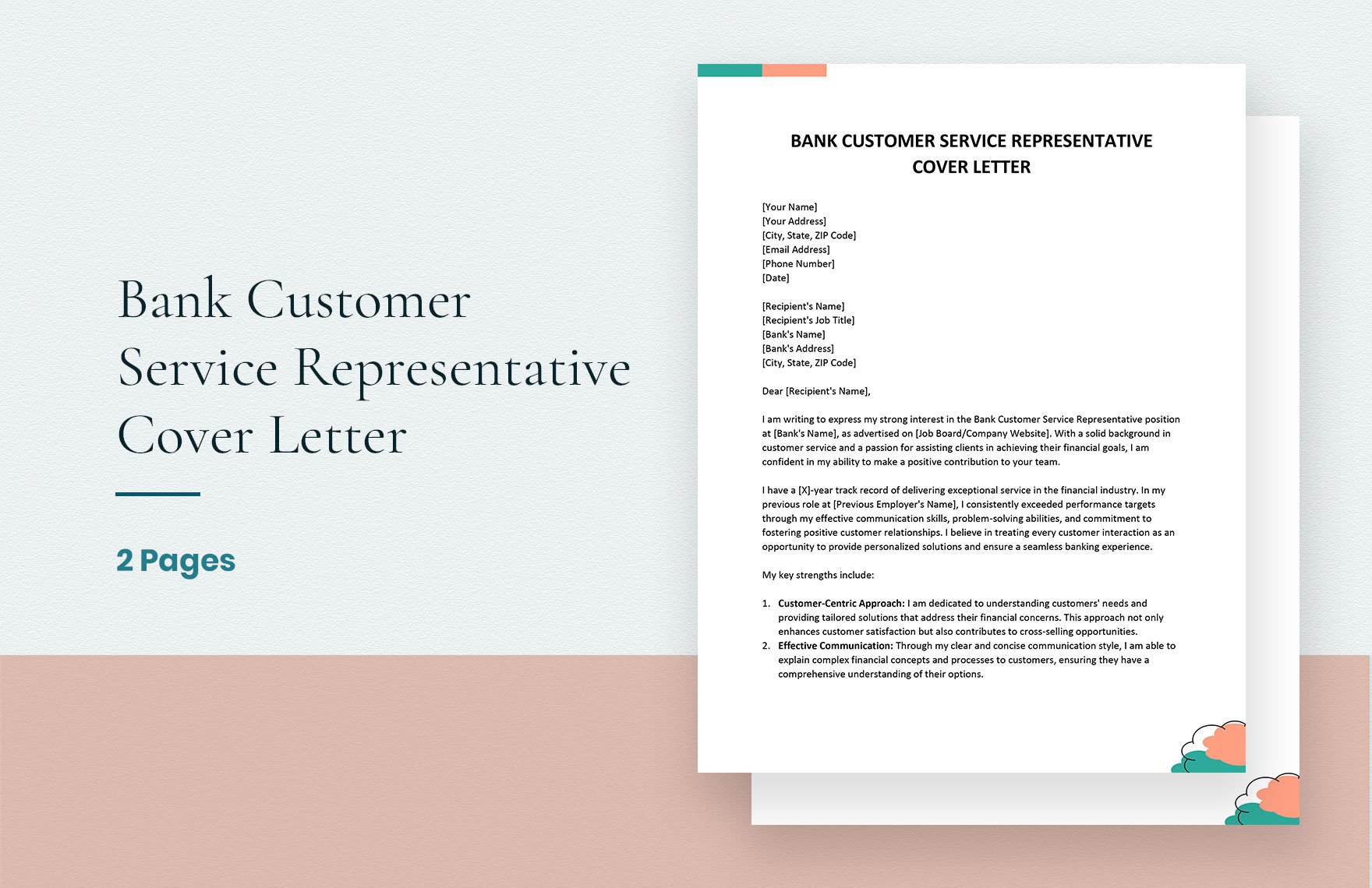 Bank Customer Service Representative Cover Letter