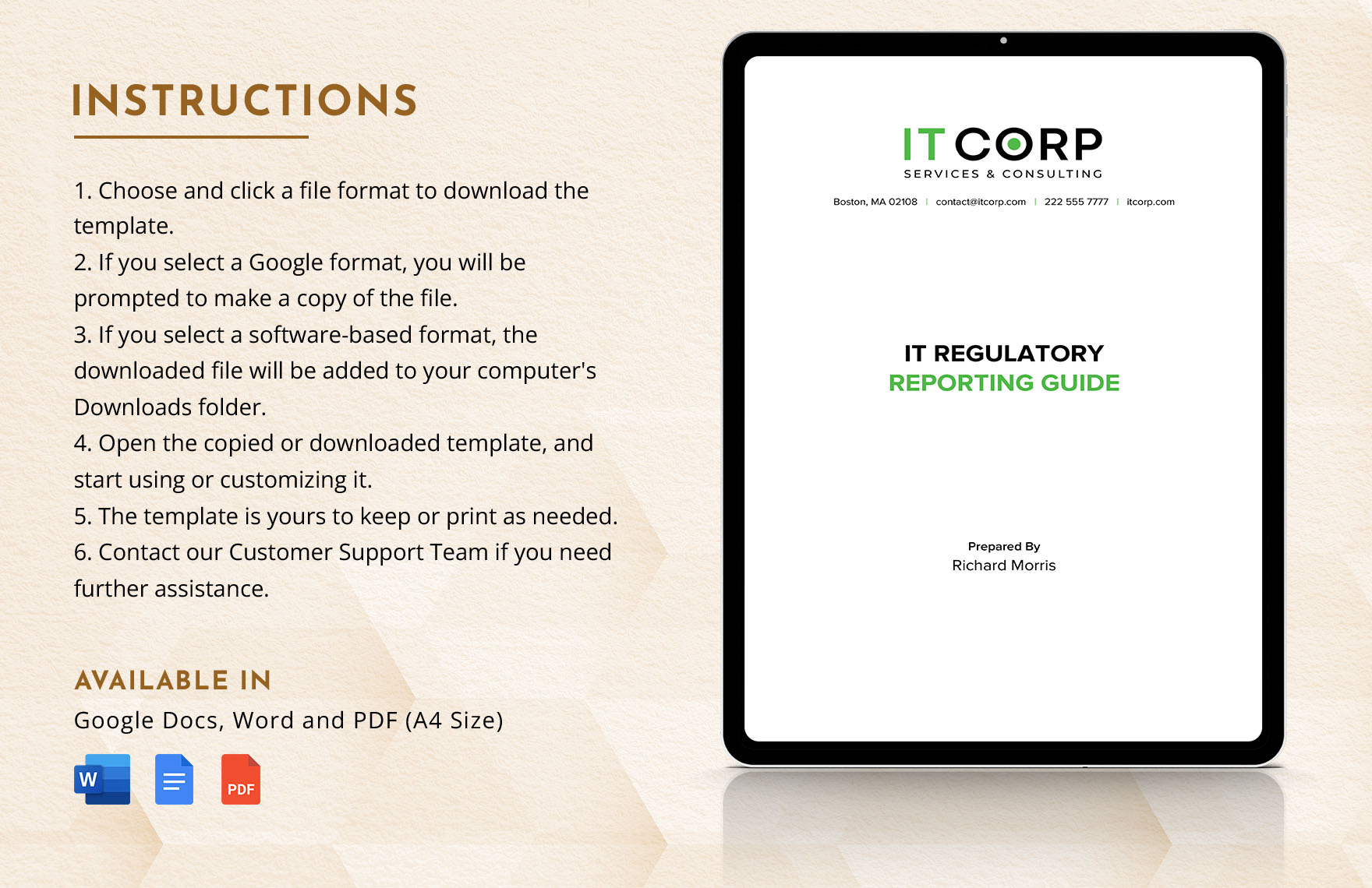 IT Regulatory Reporting Guide Template