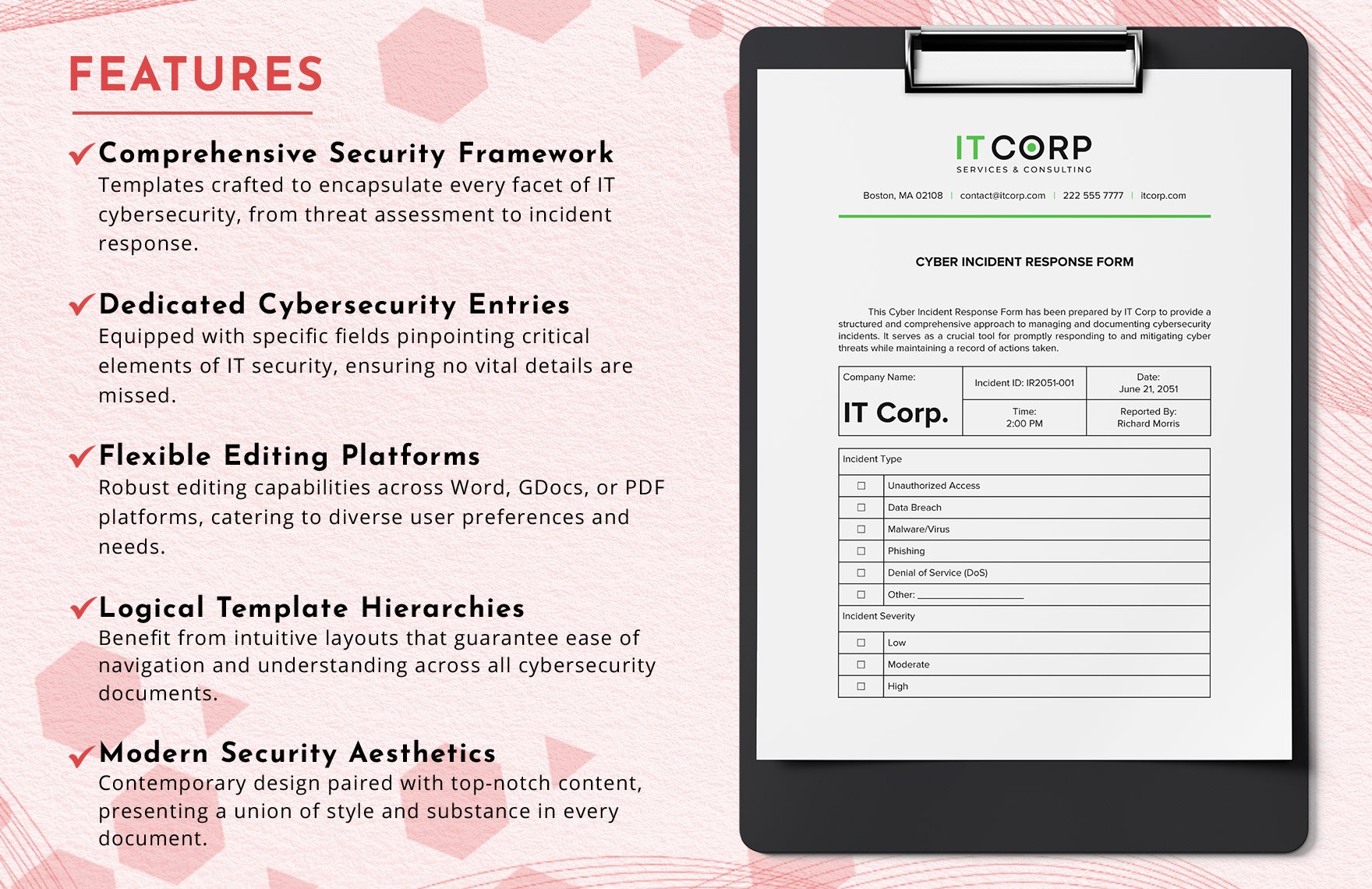 Cyber Incident Response Form Template