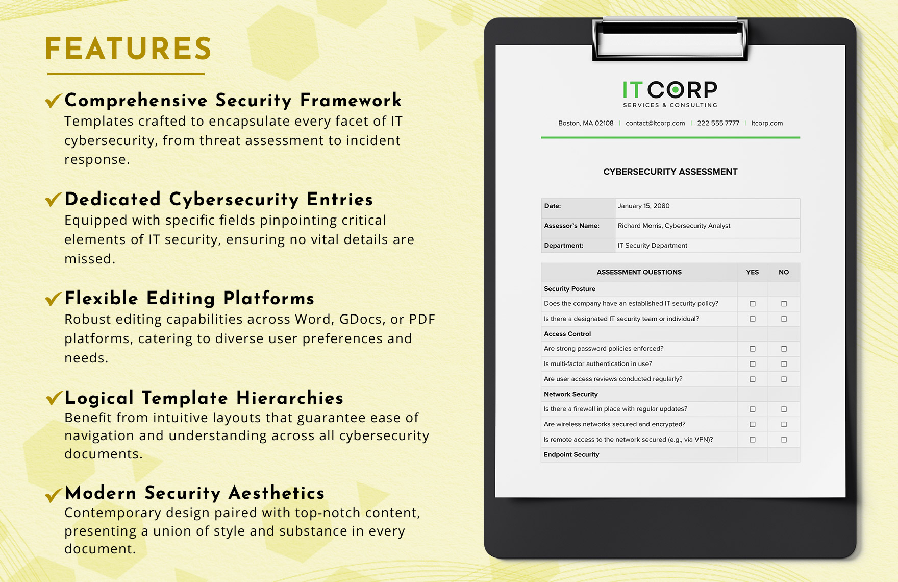 Cybersecurity Assessment Template