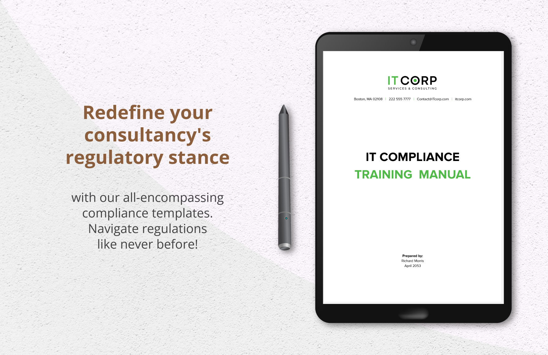 IT Compliance Training Manual Template