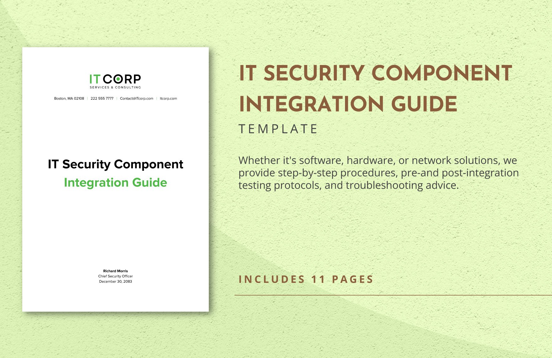 IT Security Component Integration Guide Template in Word, Google Docs, PDF