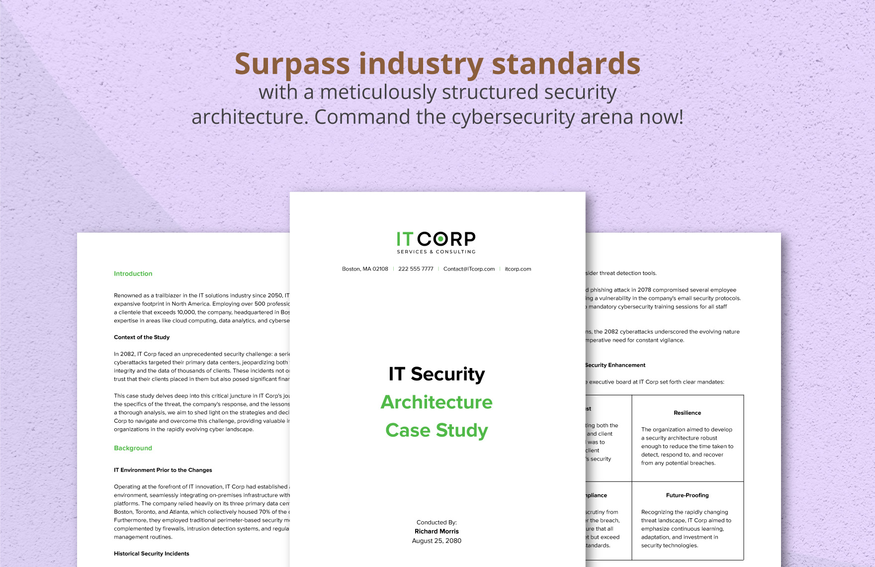 IT Security Architecture Case Study Template