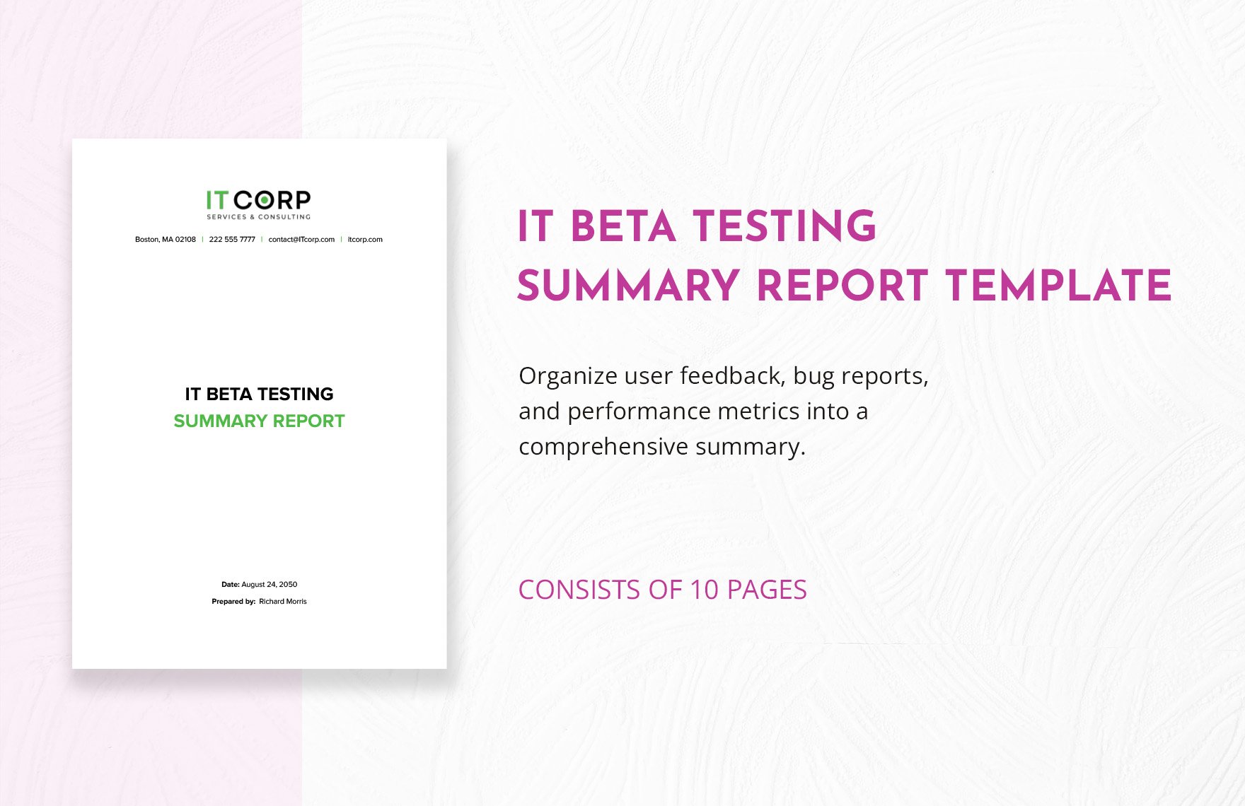 IT Beta Testing Summary Report Template