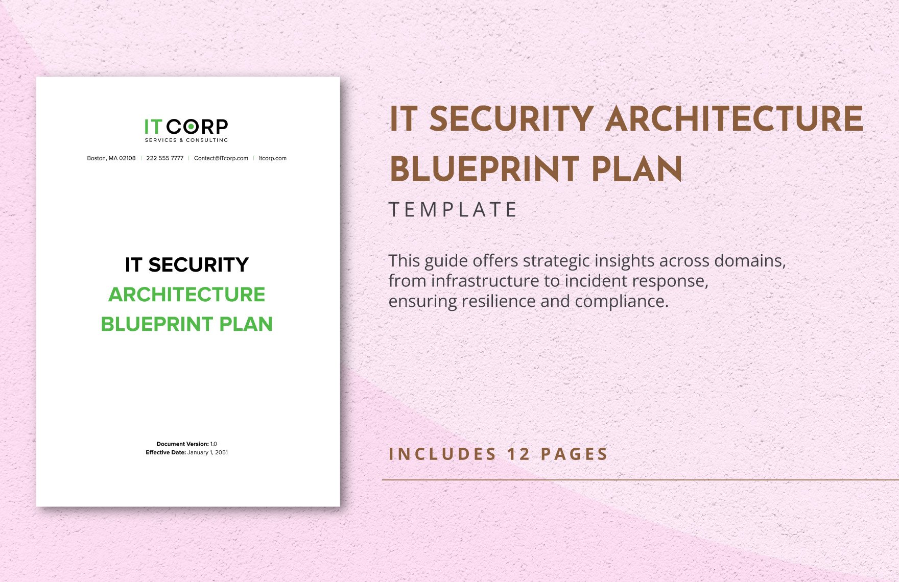 IT Security Architecture Blueprint Plan Template in Word, Google Docs, PDF