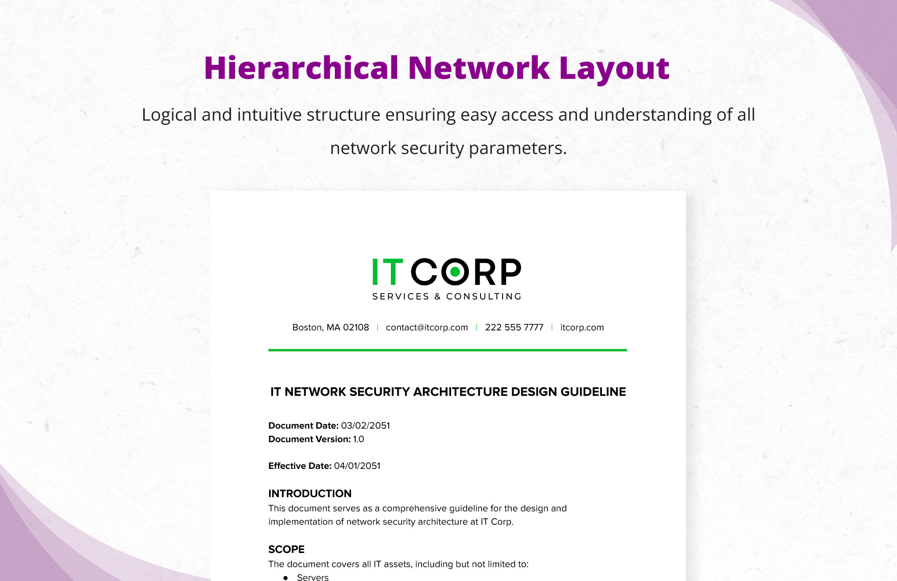IT Network Security Architecture Design Guideline Template