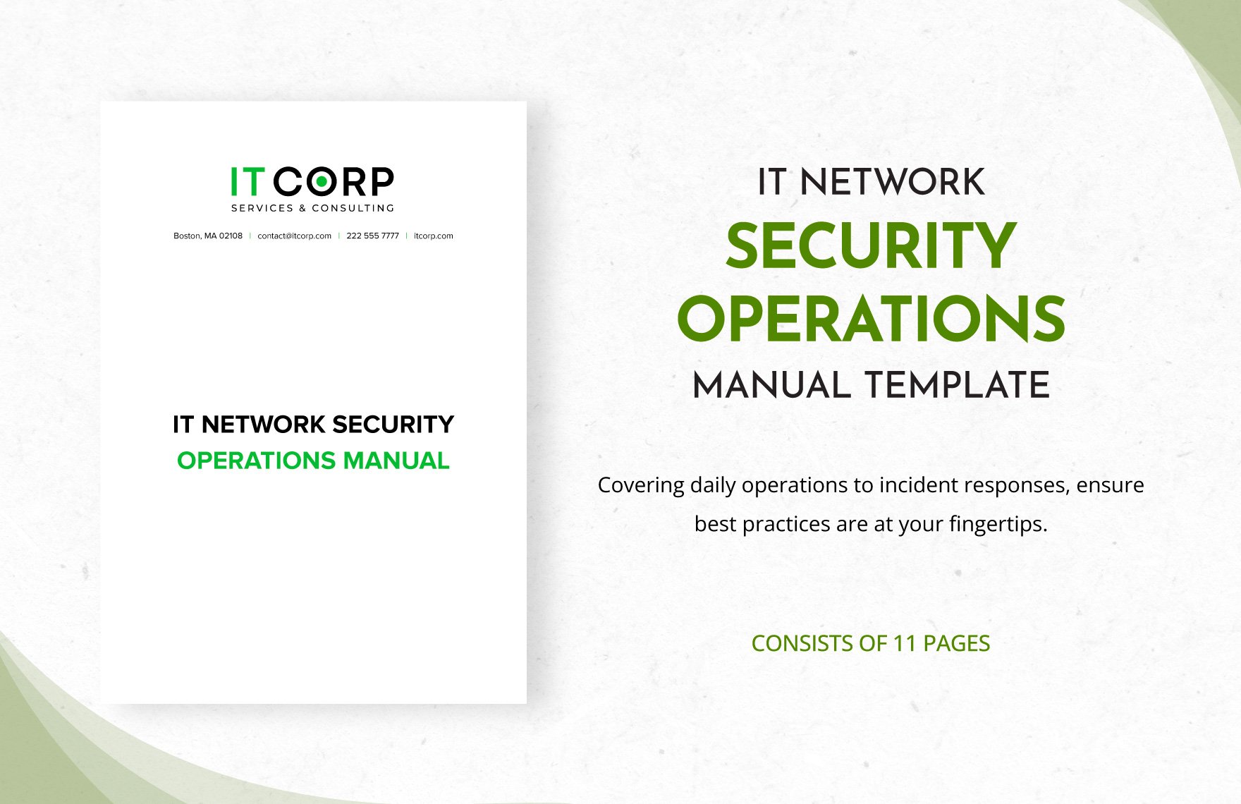IT Network Security Operations Manual Template in Word, Google Docs, PDF