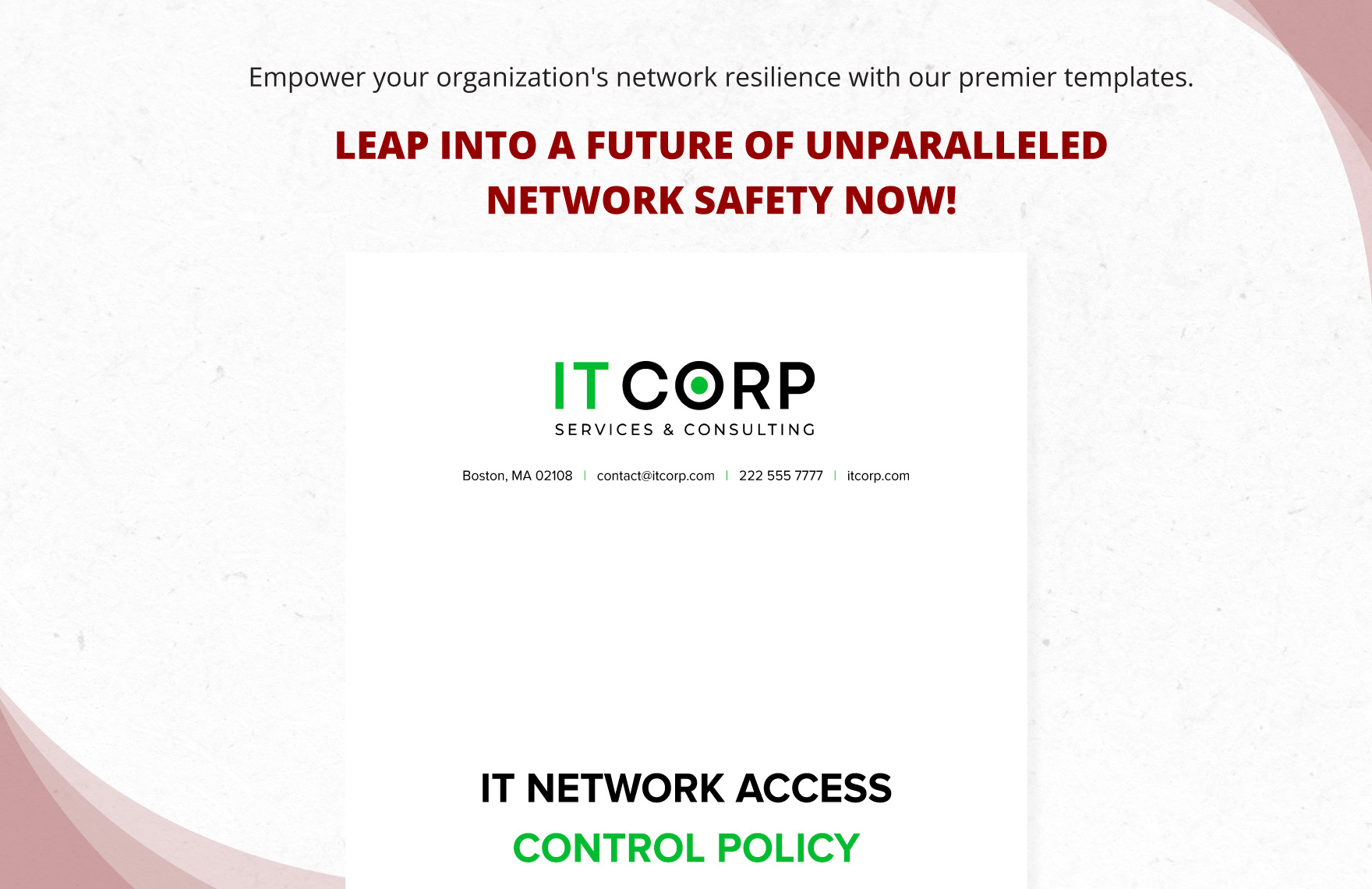IT Network Access Control Policy Template