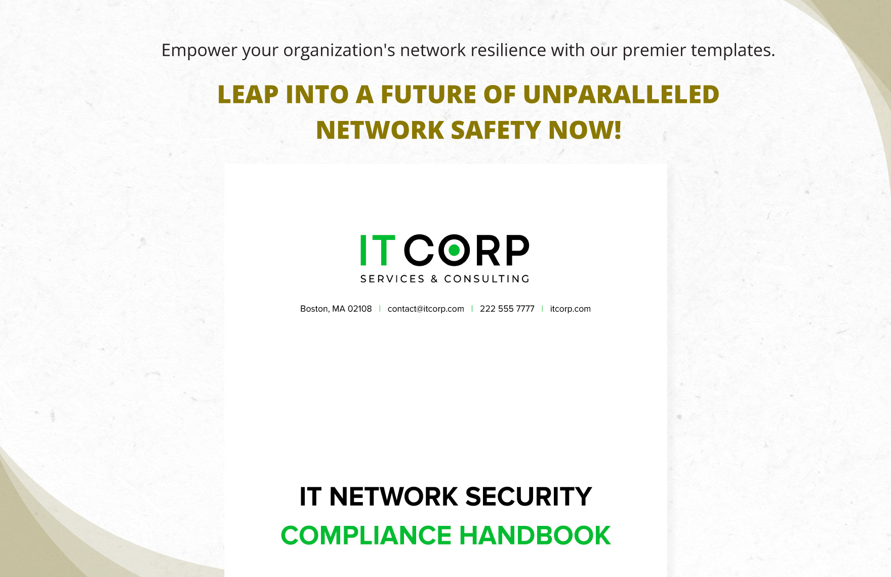 IT Network Security Compliance Handbook Template