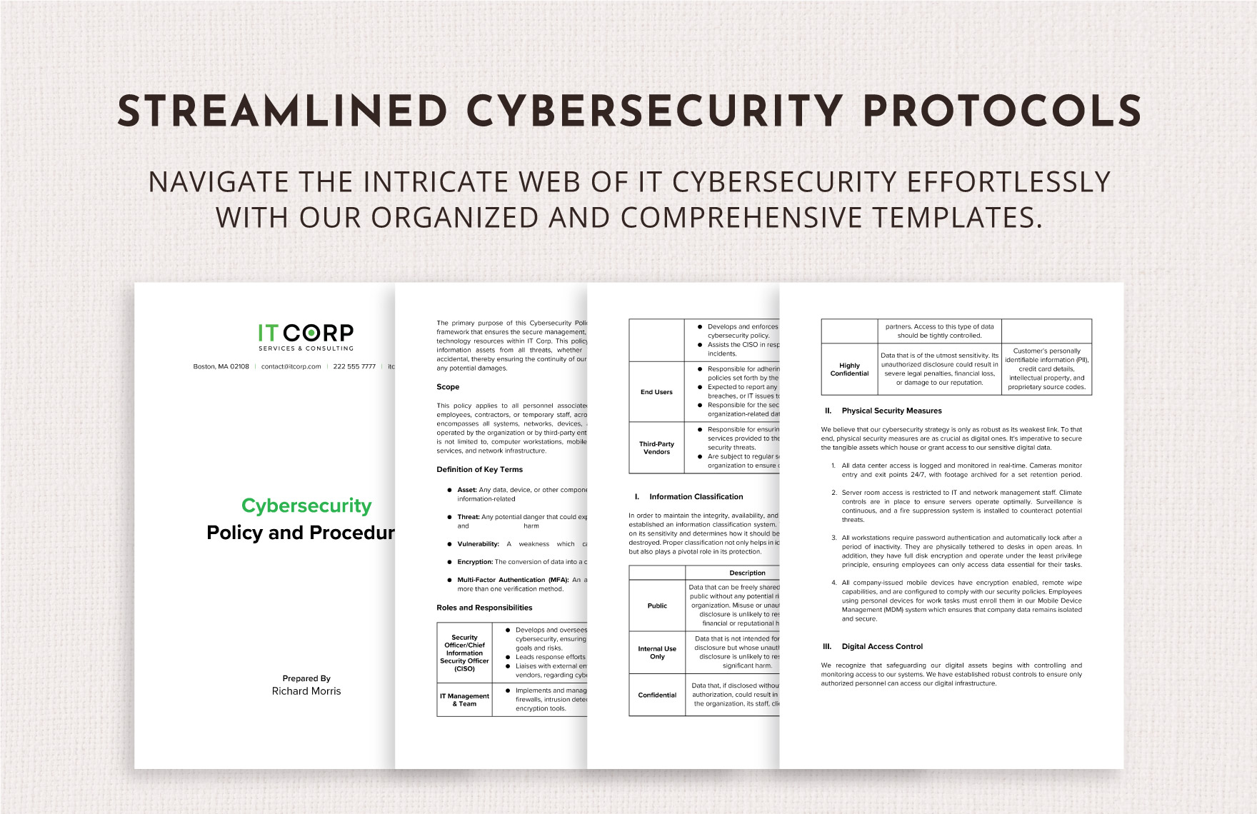 Cybersecurity Policy & Procedure Template