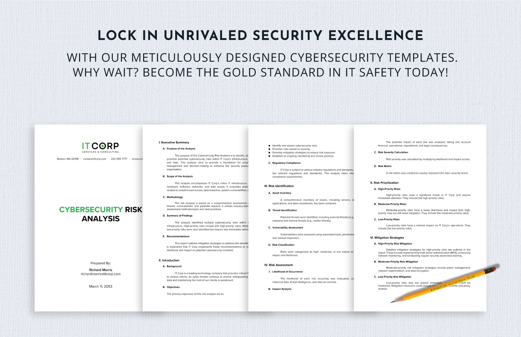 Cybersecurity Risk Analysis Template