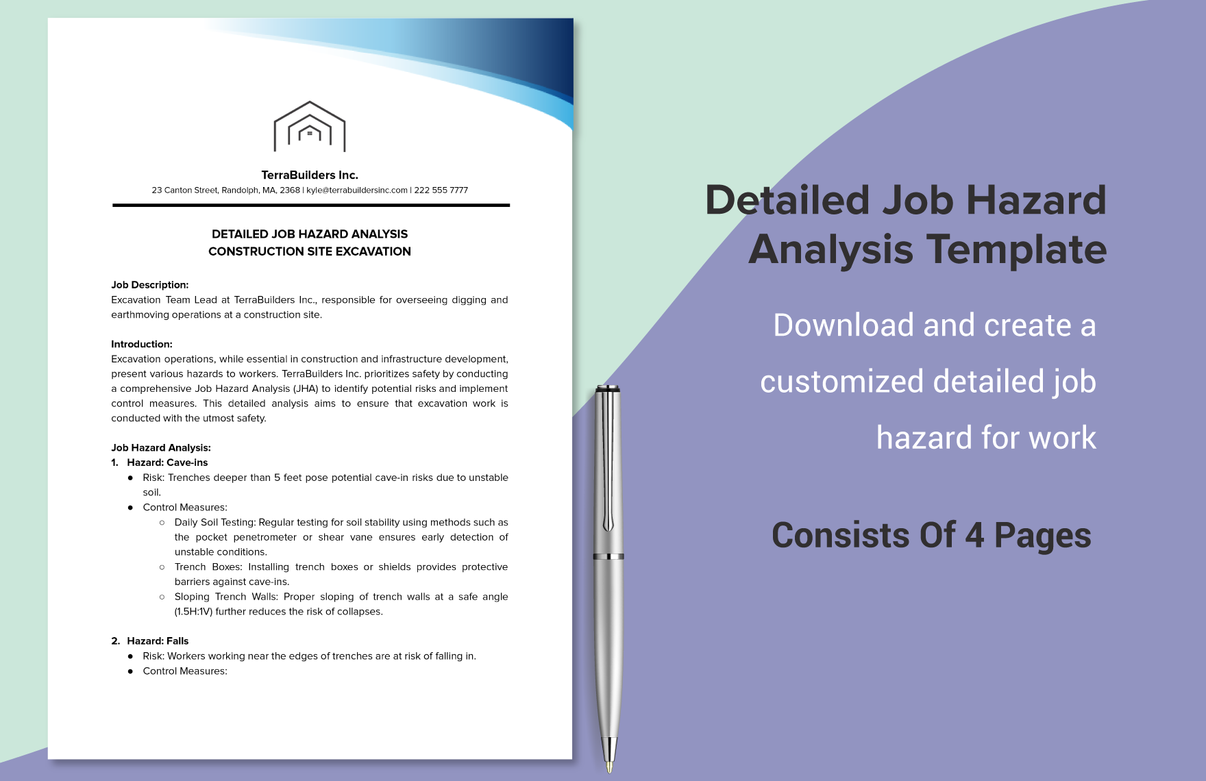 Detailed Job Hazard Analysis Template