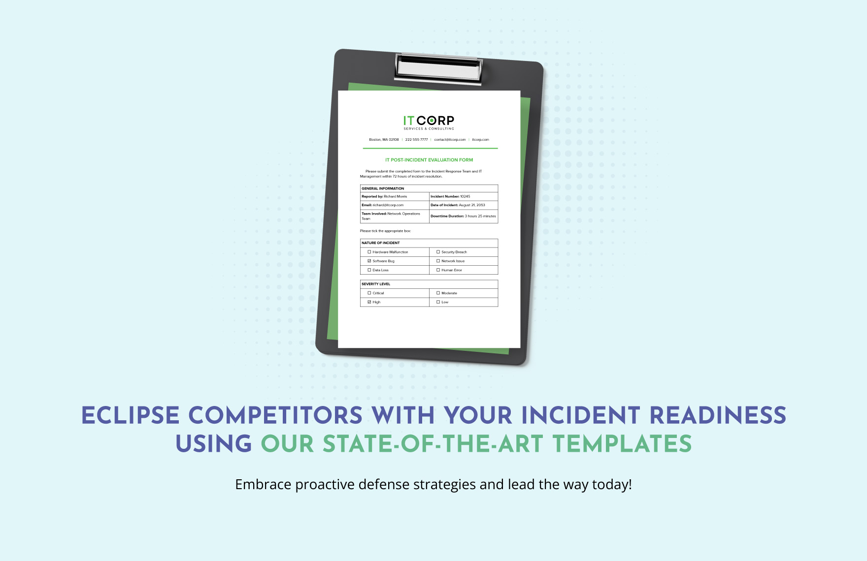 IT Post-Incident Evaluation Form Template