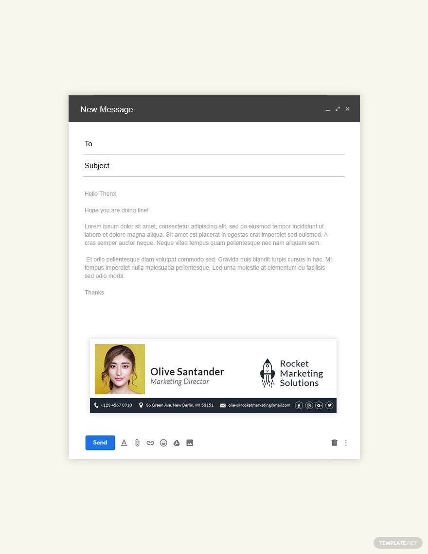 Email Signature for Marketing Template