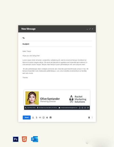 Email Signature for Marketing Template