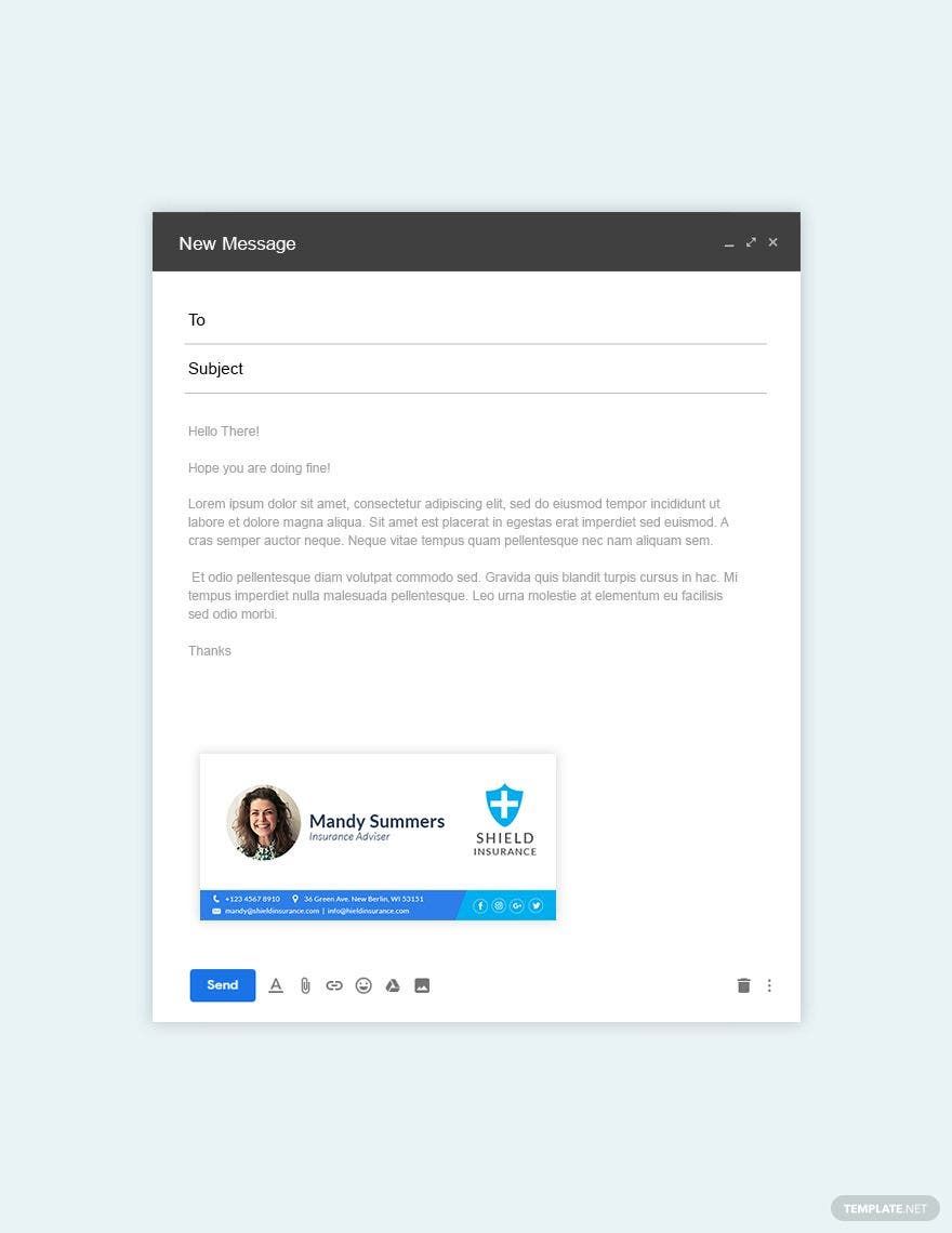 Insurance Agent Email Signature Template in PSD, Outlook, HTML5