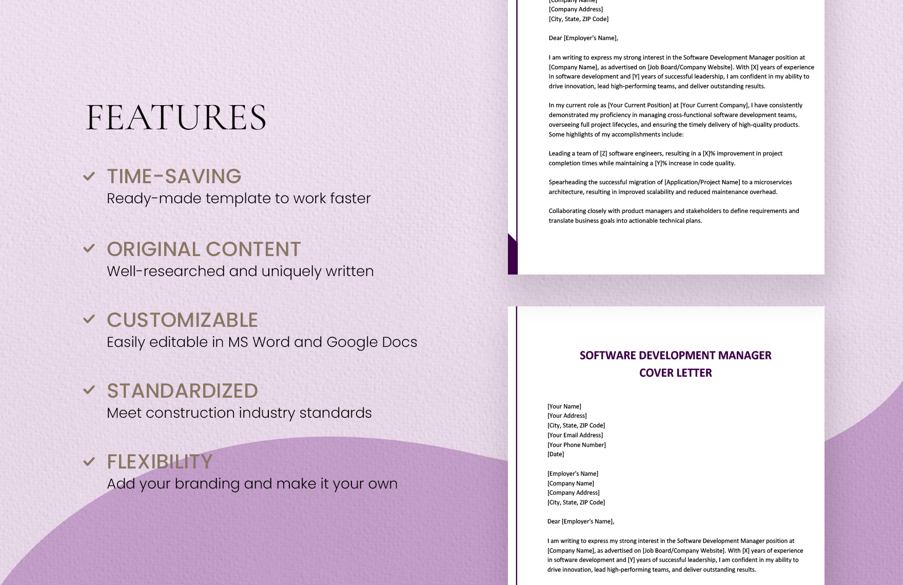 Software Development Manager Cover Letter