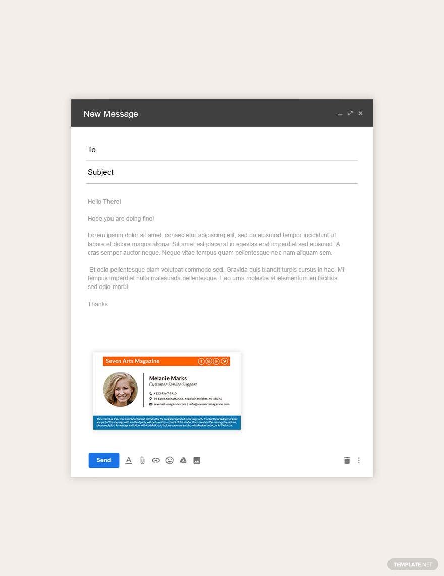 Responsive Email Signature Editable