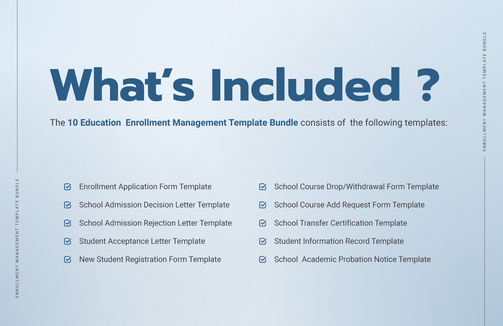 10 Education Enrollment Management Template Bundle