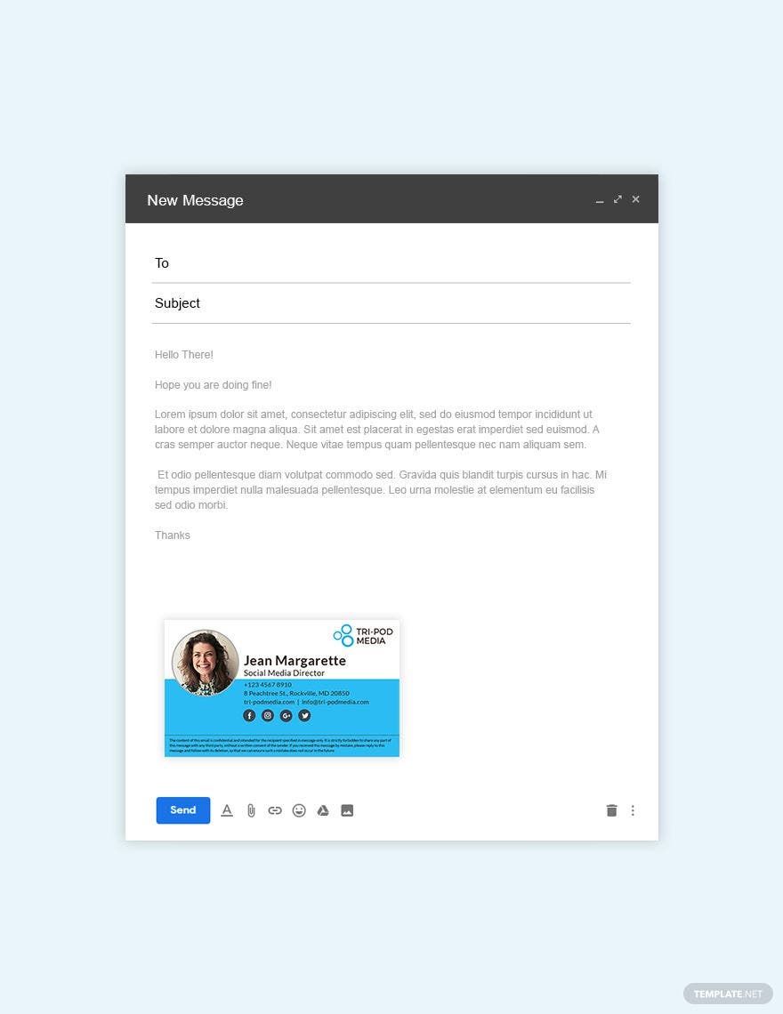 Free Social Media Email Signature Template