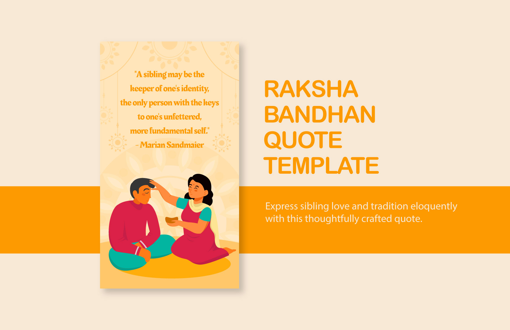 Free Raksha Bandhan Quote  in Illustrator, PSD, PNG