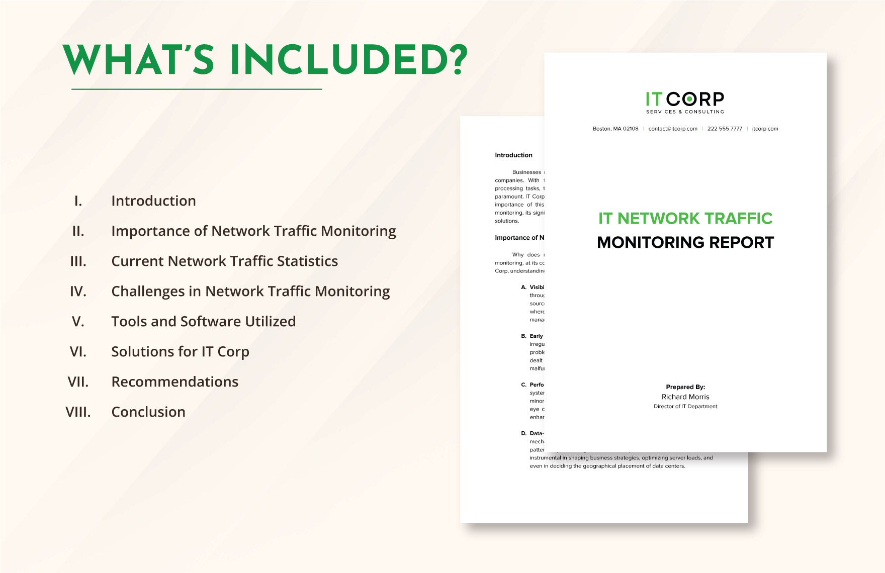 IT Network Traffic Monitoring Report Template