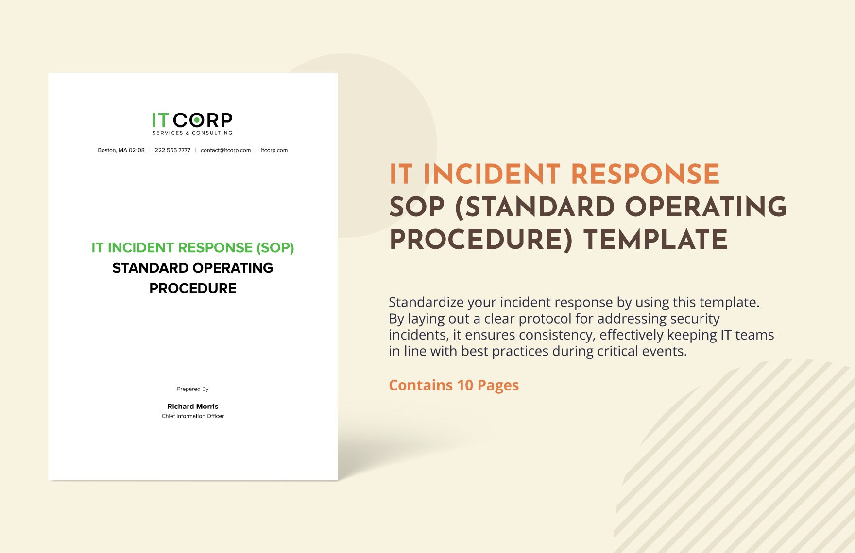 IT Incident Response SOP (Standard Operating Procedure) Template