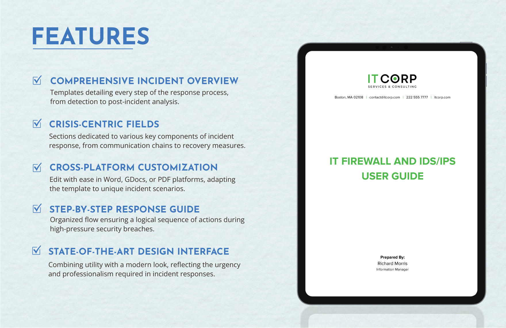 IT Incident Response Checklist Template
