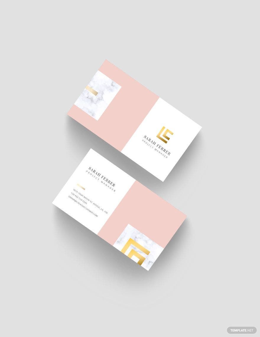 Project Manager Business Card Template in Word, Google Docs, Illustrator, PSD, Apple Pages, Publisher